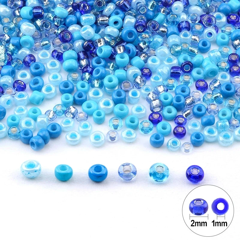 2mm Fashionable Multi-colored Glass Seed Beads For Earrings Bracelet Necklace Women s Jewelry  DIY Making