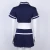 Import 2PCS Women Lingerie Officer Policewoman Cosplay Costume Uniform Short Sleeve Crop Top with Pleated Mini Skirt Set from China
