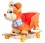 Import 3-16 month body ride on animal toy body Plush Trojan rocking horse with music from China