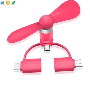 3 in 1 for iPhone Android and type-c Fan Micro USB Mobile phone Fan Portable Mini Fan