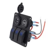 3 pin rocker  switch panel marine toggle switch with 5v 4.2A dual usb charger color voltmeter for bus car boat yacht suv