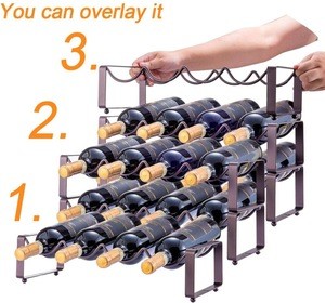 3 Tier Stackable Wine Rack