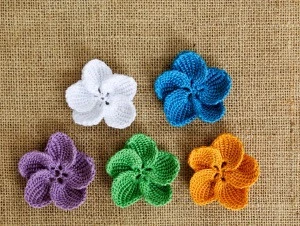 30 years experience factory custom hand crochet flowers appliques, doubly layer flower, garment accessory