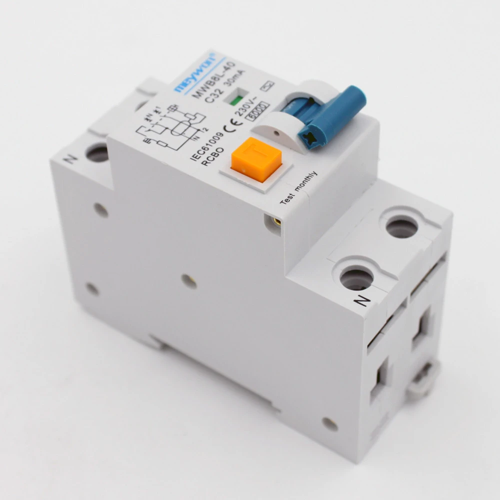 32a 40a rcbo circuit breaker Electronic type rcbo Residual Current Operated  with rcbo 2p 30ma