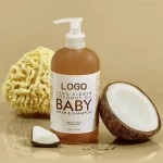 384ML Hot Sale Skin Hydrating Nourishing Baby Wash 100% Virgin Coconut Oil Baby Shampoo OEM