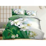 3D printed 120gsm microfiber polyester 3pcs bedsheet 4 pcs duvet cover bedding set