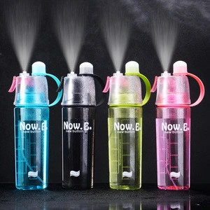 400ML 600ML Drinking Cup Mist Spray Professional Creative Spray Sports Outdoor Climbing Plastic Custom LOGO Water Bottle