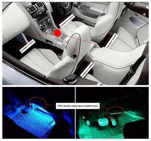 4pcs Multi Color Car Interior LED Light car Atmosphere Lamp Auto Ambient Lighting DC 12V New products in high quality