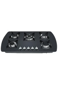 5 burners glass type built in gas stove/gas hob/gas cooker K-G801