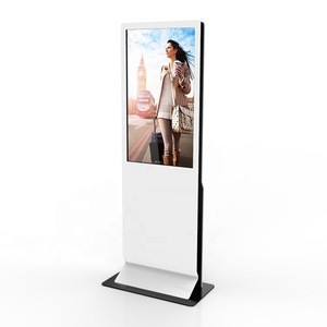 55 inch Floor Stand advertising playing equipment touch screen lcd digital signage