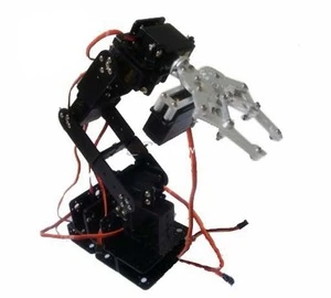 6 Axis Industrial Robot Arm CNC Robot Arm+Mechanical Claws+Large Metal Base Full Metal Mechanical Manipulator/Servo for Ardu