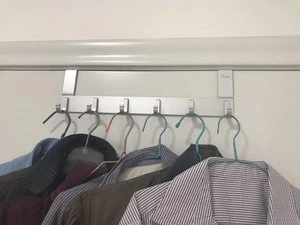 6 Hooks Over The Door Hook Hanger Organizer Rack