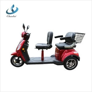 60V 1000W CE approved hot sale 2 seat electric tricycle for elderly mobility scooter