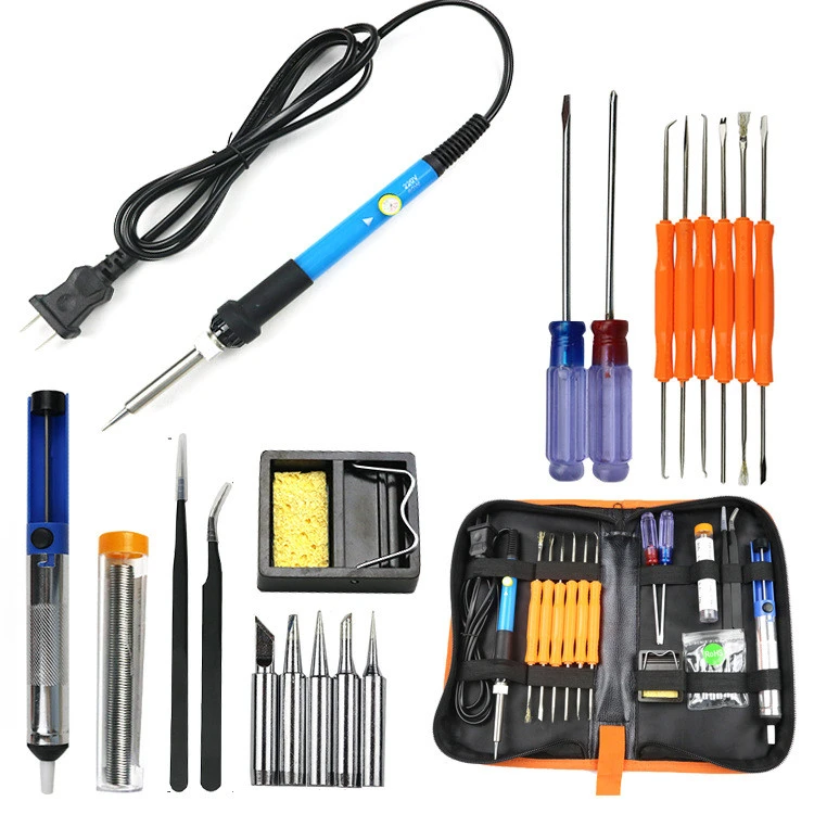 60W 220V/110V Electric irons Tool Kit Adjustable Temperature Regulation Soldering iron Tips Portable Welding
