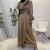 Import 6345# Arabic Silk Muslim Dresses Abaya in Dubai Islamic Clothing For Women Muslim Fashion Satin Dress from China