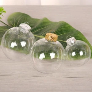 6cm 8cm 10cm Transparent Plastic Candy Packing Ball Christmas Decoration Bauble