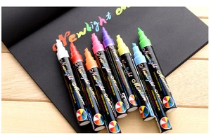 8 color , 6 mm multi color high quality nib ,glass skin marker pen. No harmful ,easy to clean