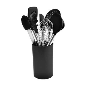 8 Heat-resistant Silicone Kitchen Utensils Set with Stainless Steel