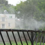 8M Outdoor Mist Cooling System Water Sprinkler Garden Sprayer Kits Garden 1/2" Garden Watering System Water Mist Hose
