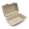 900ml 9 Inch Biodegradable & Compostable Bagasse disposable containers microwave safe with lids for food