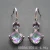 Import 925 Sterling Silver Mystery Hook Drop Jewelry Rainbow Mystic Topaz Earrings from China