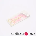 9cm Stainless Steel Gold Color Nail Cuticle Eyebrow Eyelash Nose Hair Scissor