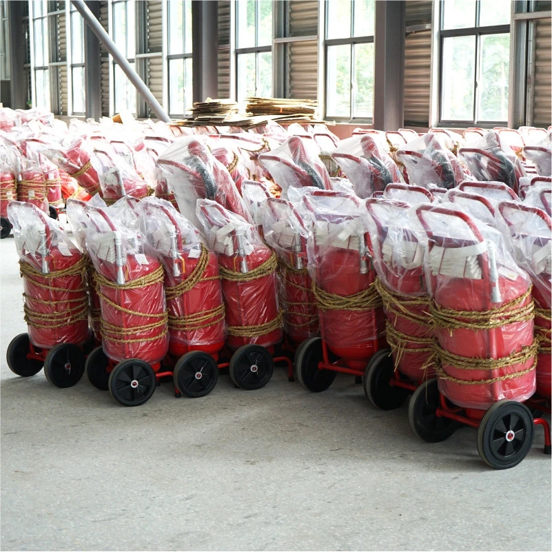 Abc dry powder fire extinguisher 75 kg wheeled powder