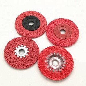Abrasive 100% sisal 4 inch red grinding wheel for polishing metal