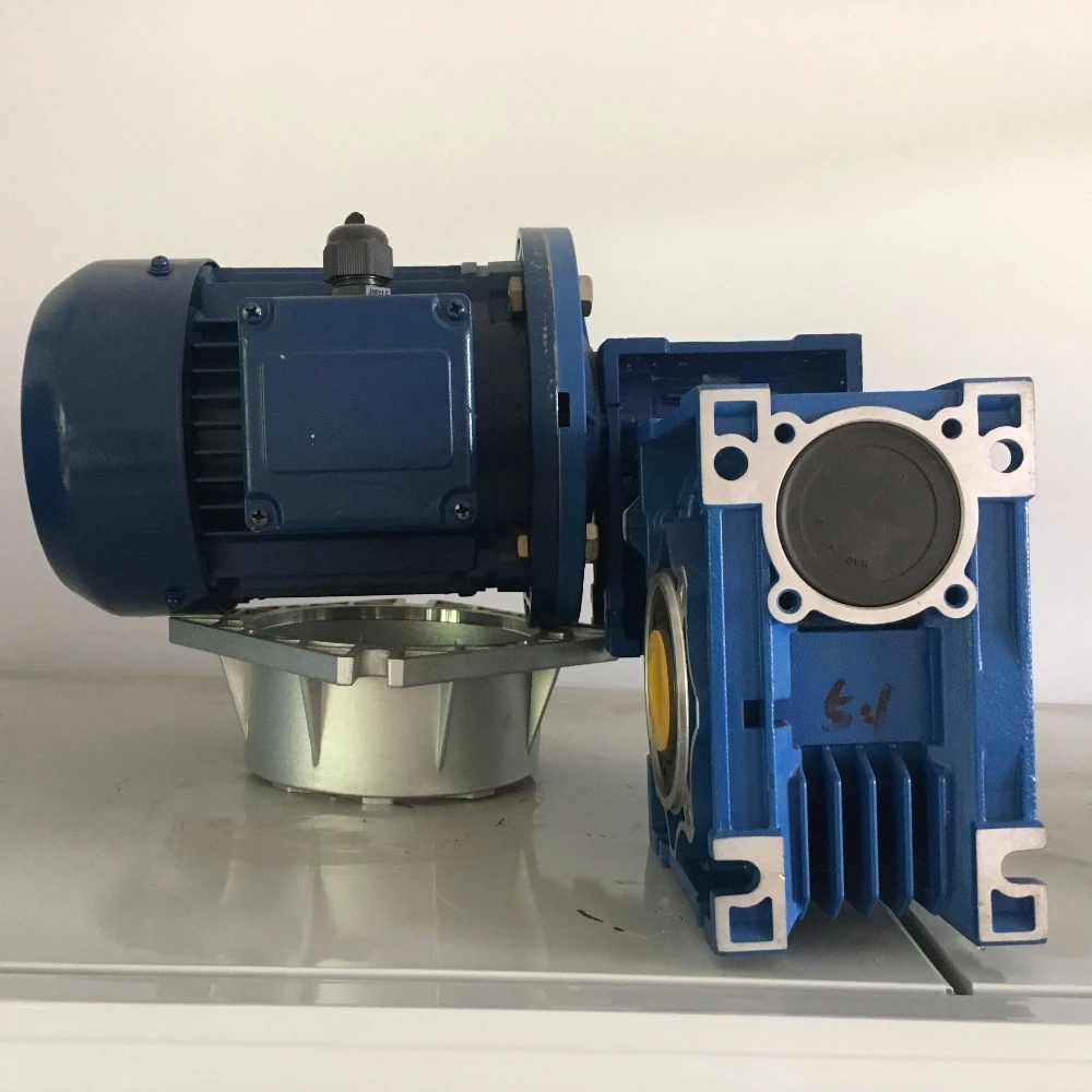AC three phase worm gear motor with brake,high torque,90% effciency,NMRV63 gearbox