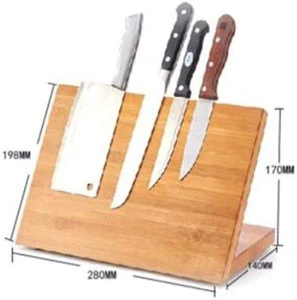 Accessories Bamboo Magnetic Knife Block Knife Holder For Storaging All Kinds Of Metal Items Kitchen Cutlery