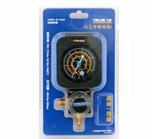 Air conditioning refrigerant pressure gauge mechanical single dial R22 / 134/410 air conditioning and fluoride refrigerant meter