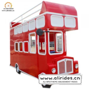 [Ali Brothers]mini electric battery london bus trackless train for shopping mall