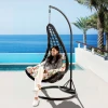All weather simple swing chair outdoor garden use rattan hanging chair