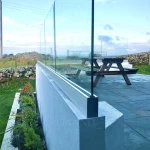 Aluminium Security Balustrades Aluminum Metal Frameless Profile U Channel Clamp Glass Railing for balcony balustrade