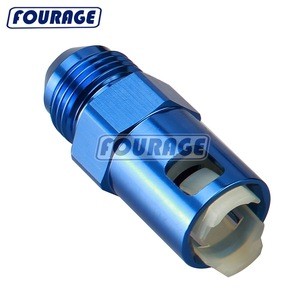Aluminum Anodized Fuel / Air Line Push Lock AN Male to SAE Quick Connect Female Push On EFI Pipe Hose Fittings Connector