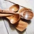 Import Amazon hot sale 7 pcs custom logo kitchen serving spoon spatula teak wood utensil cooking set from China