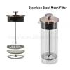 Amazon hot sell coffee milk frother with stainless steel lid and coffee plunger