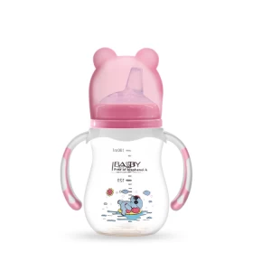 Anti colic silicone baby vacuum handsfree baby bottle