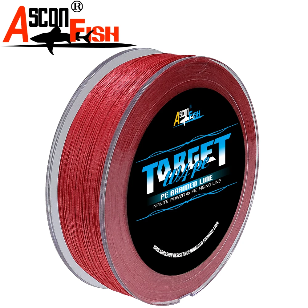 ASCON wholesale 4 strands 100 meters 0.1-0.55 mm 6--100 LB PE braided fishing line