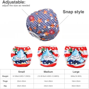Asenappy Reusable Baby Cloth Diaper Soft Washable Swim Diapers