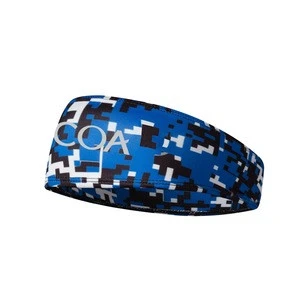 Athletic basketball protected sport headband running training custom logo polyester spandex elastic cooling headband headwear