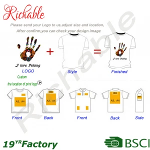 ATSC020 Design Your Own Cotton T Shirt/Custom T Shirt Printing/Men&#x27;s T Shirt Made In China