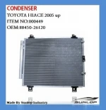 auto parts spare parts Toyato for hiace condenser 1 kd 2kd 2tr 5le #000449 OEM :88450-26120