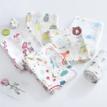 Baby Bath Towel Summer Double Layer Bamboo Fiber Newborn Swaddling Cotton Sleeping Quilt