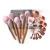 Import Baking tools Rose Gold Color with  Wooden Handle  8pcs Stainless Steel Measuring Cups and Spoons Set from China