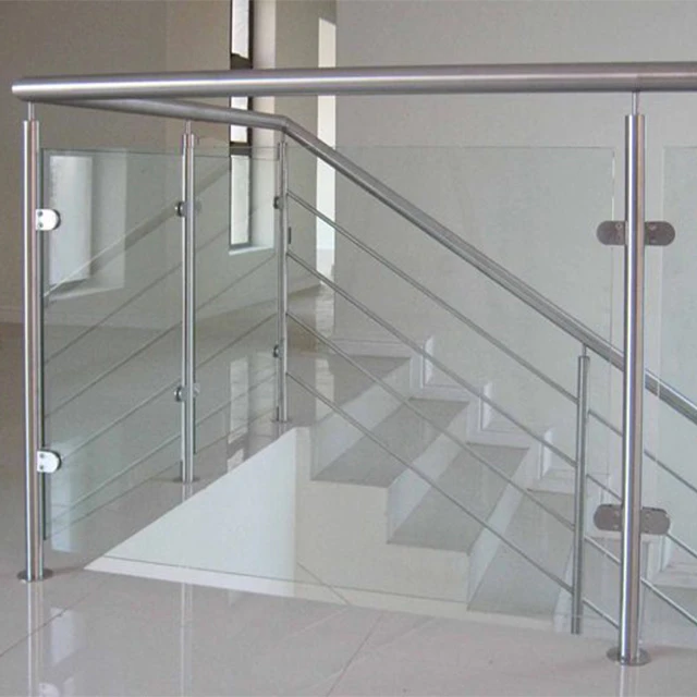 Balcony glass railing u channel large glass railing clamp stair case glass railing