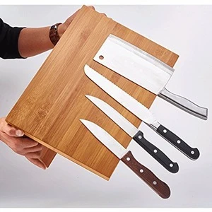 Bamboo Magnetic Knife Block Wood Knife Stand Holder