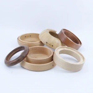 Bamboo mug pine wood lid beech wood material notched wood lid manufacturer custom processing