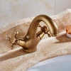 Basin Sink Taps Bathroom Copper Faucet Style Double handle basin faucet AF1036