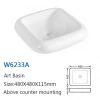 Bathroom luxury counter top ceramic art basin small hand wash basin